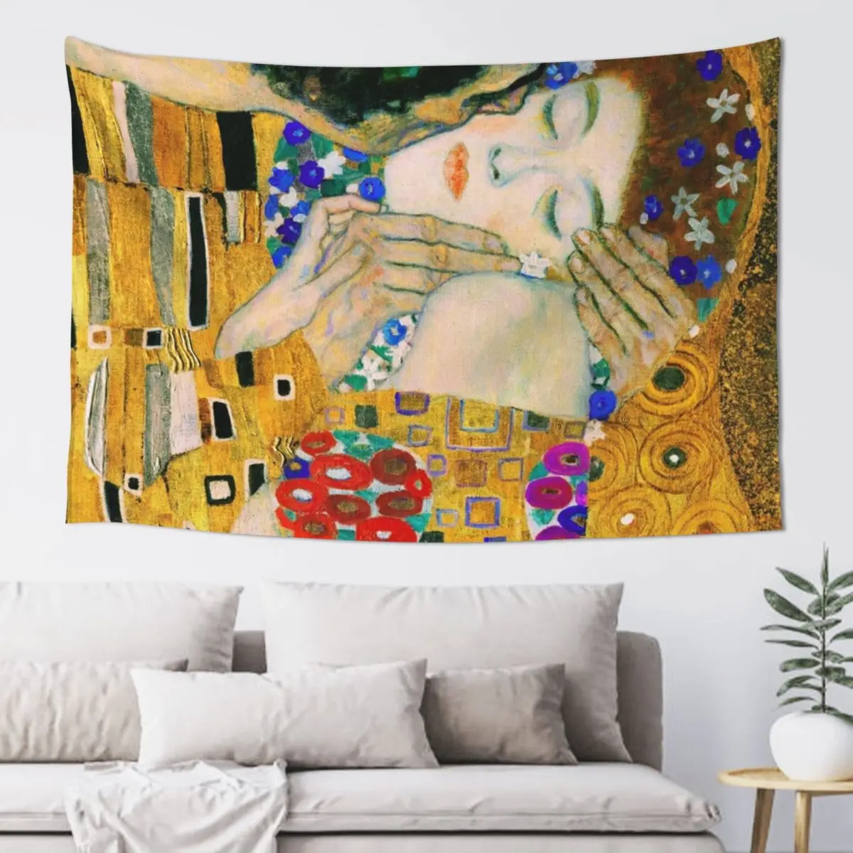 

The Kiss by Gustav Klimt Tapestry Wallpaper Bedroom Decor For Bedroom Room Decorations Home Decor Accessories Tapestry