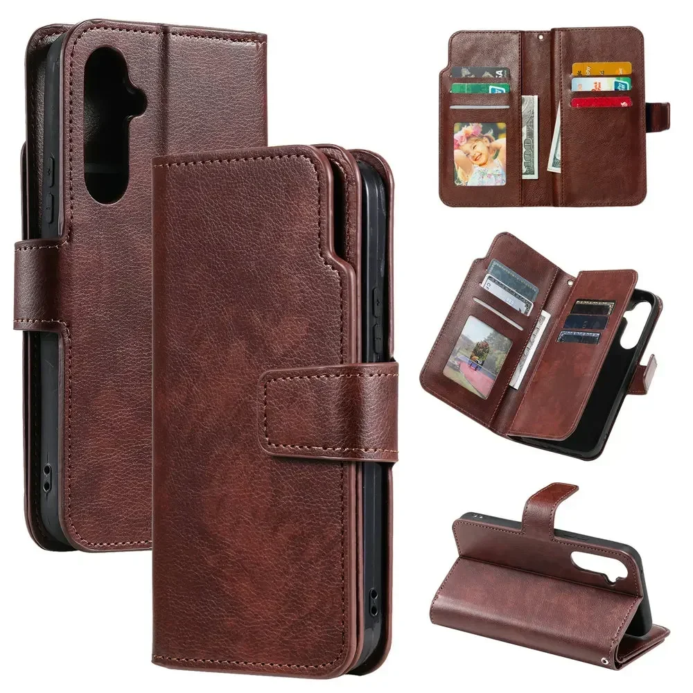 

For Samsung Galaxy A55 A54 A15 A35 5G Flip Case Wallet Book Shell A52S A25 A34 A24 A14 A16 A06 Leather Etui Phone A 54 34 35 55