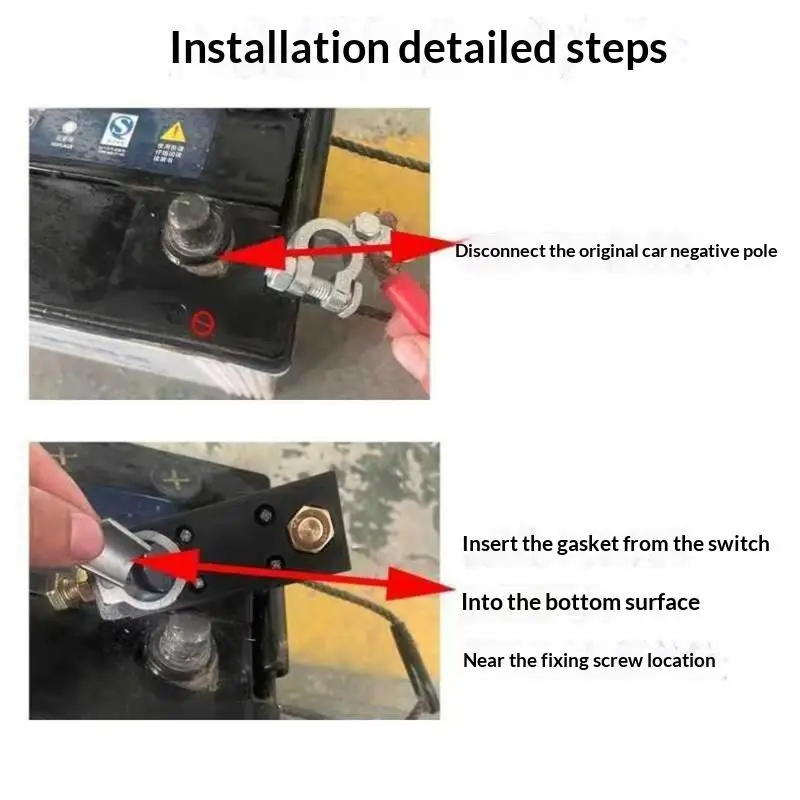 Auto-Batterie-Trennschalter 12V-24V Batterie-Entkopplungsschalter Anti-Leckage-Schalter Schnell-Trennschalter Universell Reines Kupfer Leckageschutz – Detail 15