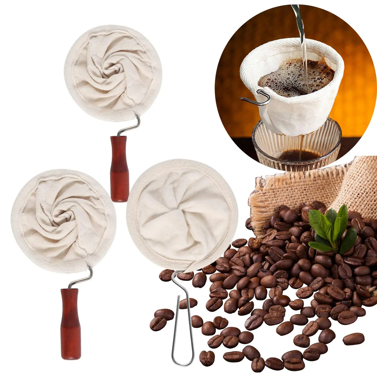 Coffee Filter Outdoor Camping Filter Slow Drips, Pour over Coffee Filter, Paperless Coffee Filter for Home Kitchen, Office