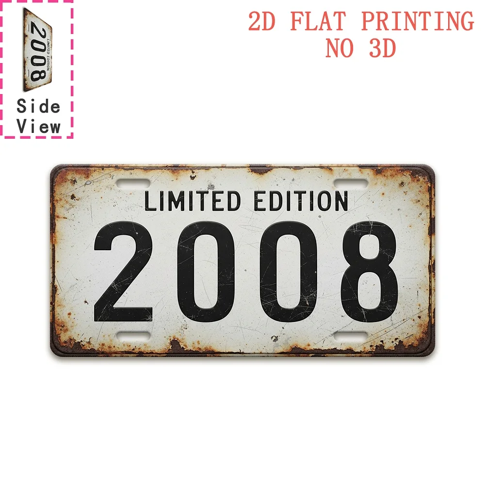 1pc Retro 2008 Aluminum Sign | 2D Flat Printing, Wall Decor, Vintage Metal Sign Decor for Man Cave, Bar, Garage, Cafe, Living Ro