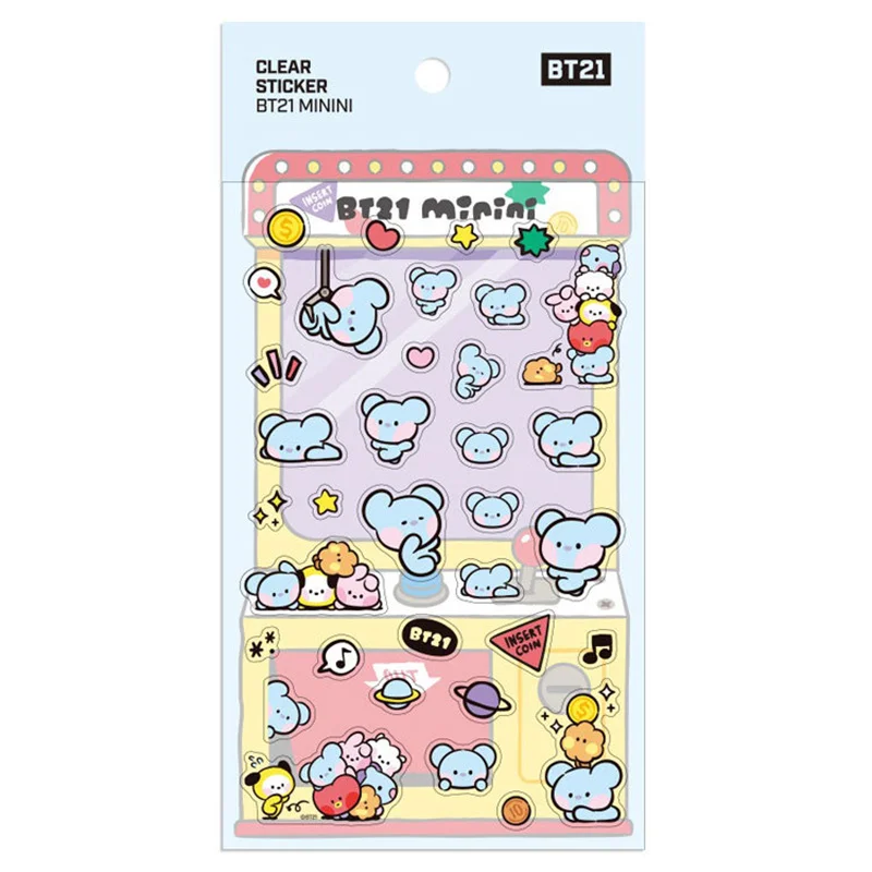 Kawaii BT21 New Mini Sticker DIY Notebook Phone Case Decorative Stickers Kawaii Anime Cute Cartoon Birthday Gift