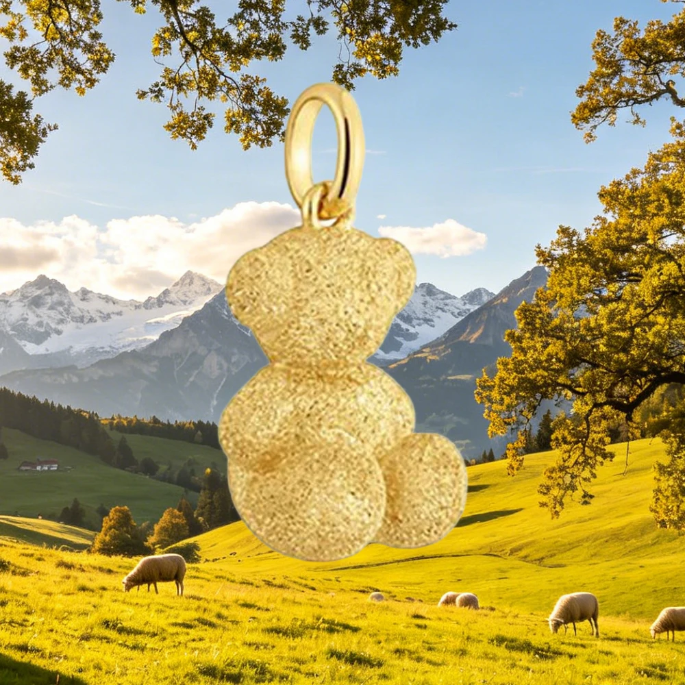 

Подвеска-шарм «Испанский медведь» 2026 из серебра S925 пробы, романтический серебряный подарок для жены, девушки, на День святого Валентина