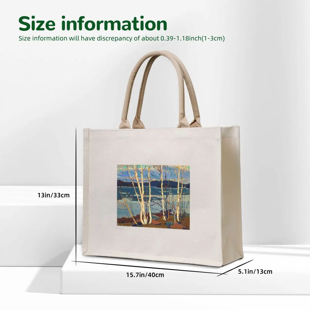 Spring, Algonquin Park (1917) by Tom Thomson. Tote Bag Women's handbag tote bag screen Woman shopper bag