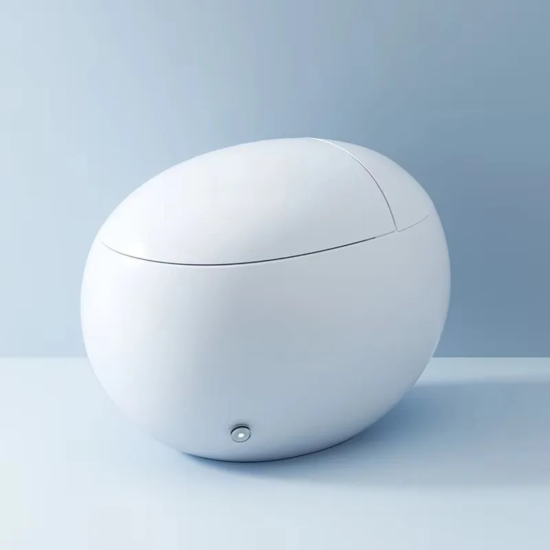Foam Anti-Splash Luxury Floor Mounted Ceramic Bathroom Automatic Water Closet Wc Egg Shape Smart Toilet Intelligent