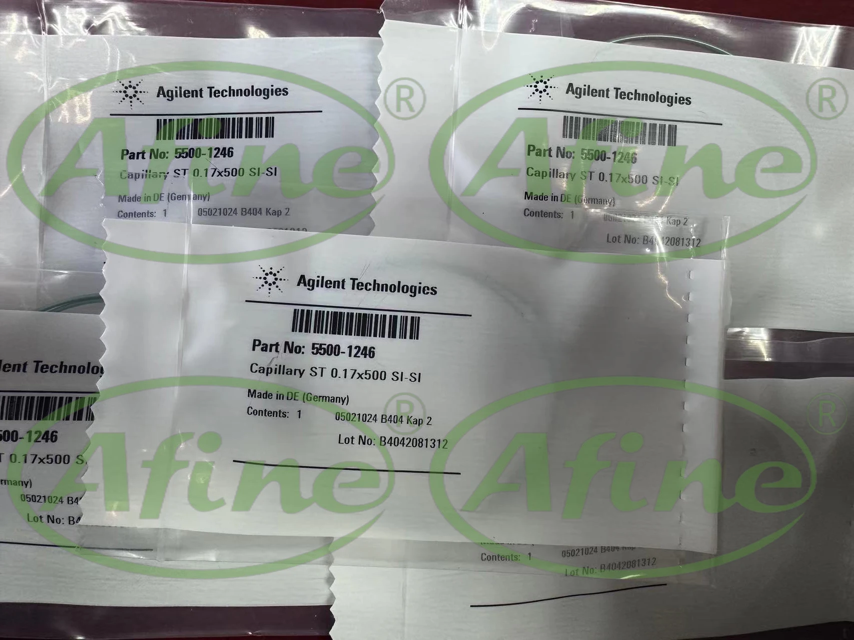 AFINE Agilent HPLC-Kapillare: 5500-1246 (0,17 x 500 mm SI/SI), 5500-1245 (0,17 x 400 mm SI/SI), 5500-1238 (0,12 x 105 mm SL/SL)