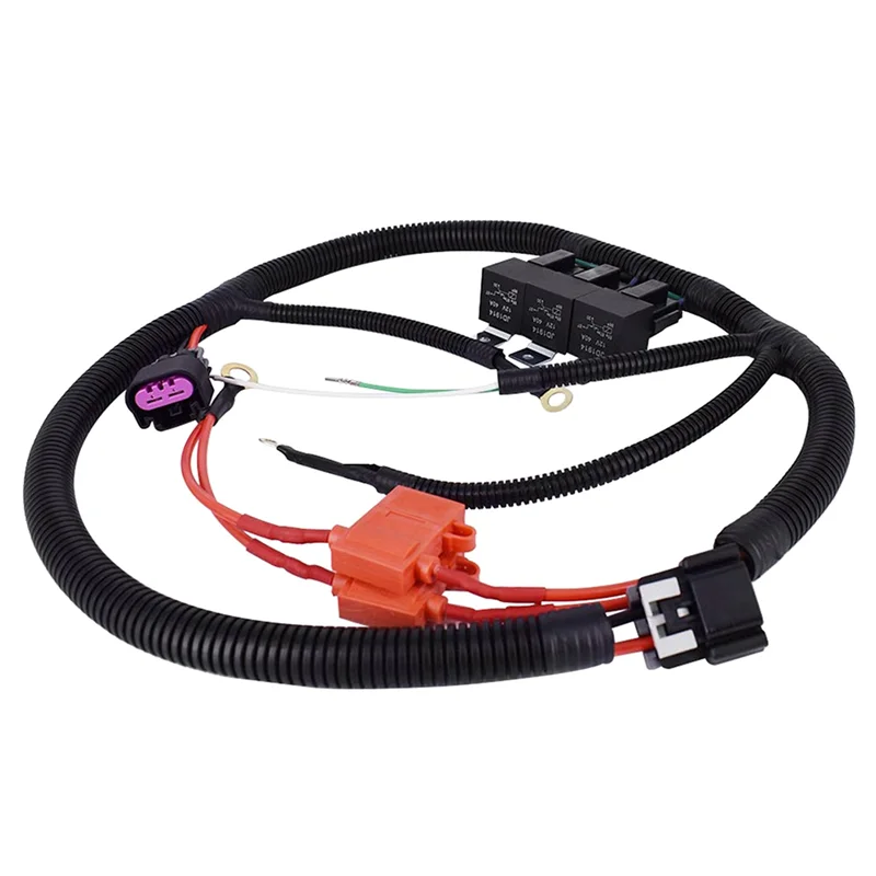 Electric ECU Control Dual Fan Upgrade Wiring Connector Harness for 7L5533A226T