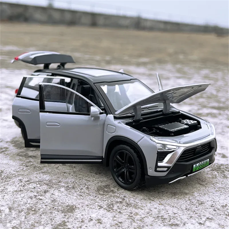 

1:32 NIO ES8 SUV Alloy Electric Vehicles Model Diecasts Metal New Energy Car Model Simulation Sound and Light Childrens Toy Gift