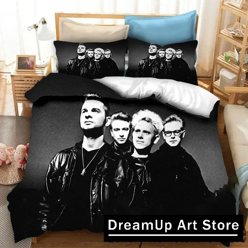 3D Print Depeche Mode Bedding Set Double Twin King Duvet Cover Comforter Pillowcase Boys Girls Adults Bedroom