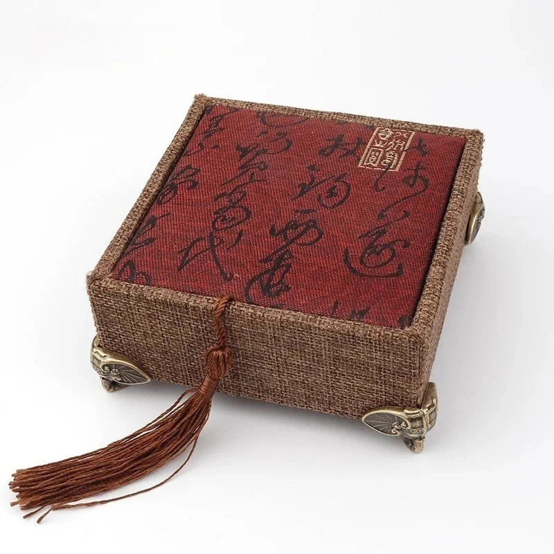 4PCS Antique Elephant Vintage Bronze Jewelry Chest Box Wooden Case Decorative Protection Feet Leg Plastic Material decoration