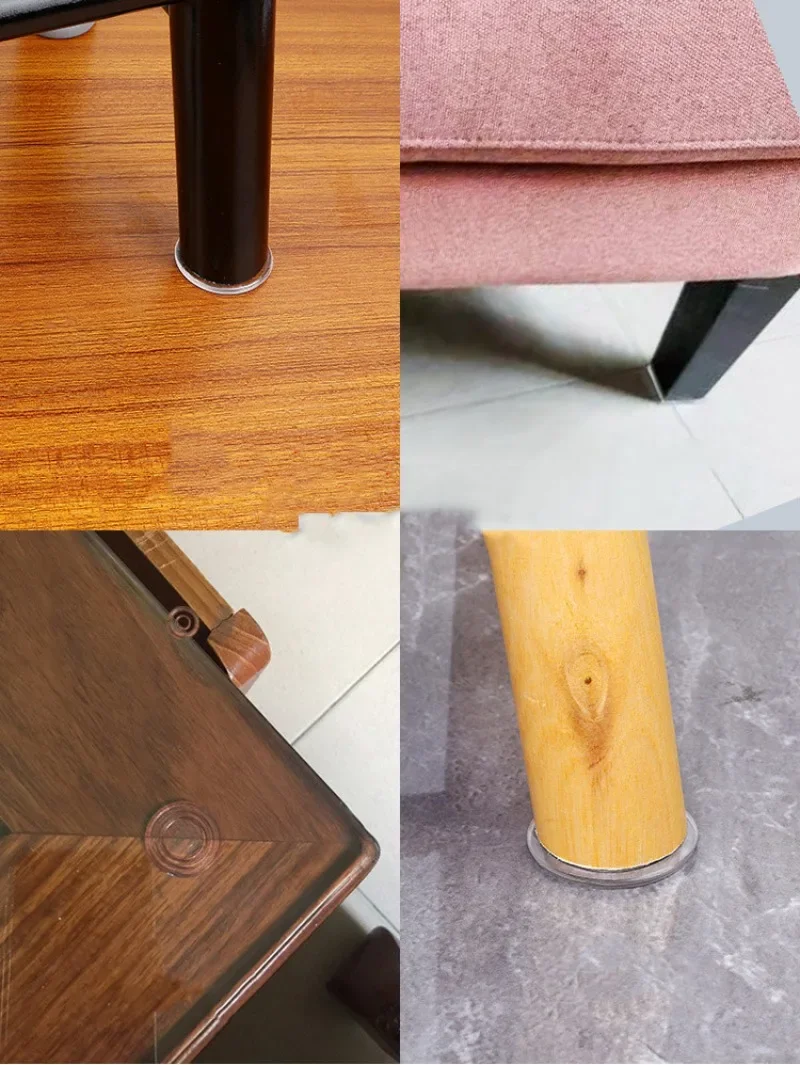Silicone Anti-moving Table Foot Mat Bed Foot Anti-slip Fixator Bed Leg Table Corner Table Sofa Transparent Furniture Gasket