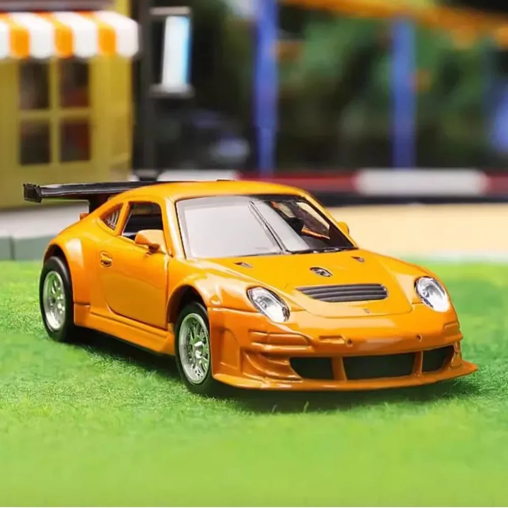 

Модель автомобиля Porsche 1/32 GT3 RSR из сплава, Масштаб 911, модель автомобиля, литый под давлением, металлический звук, искусственная кожа, коллекция, детские игрушки, подарок