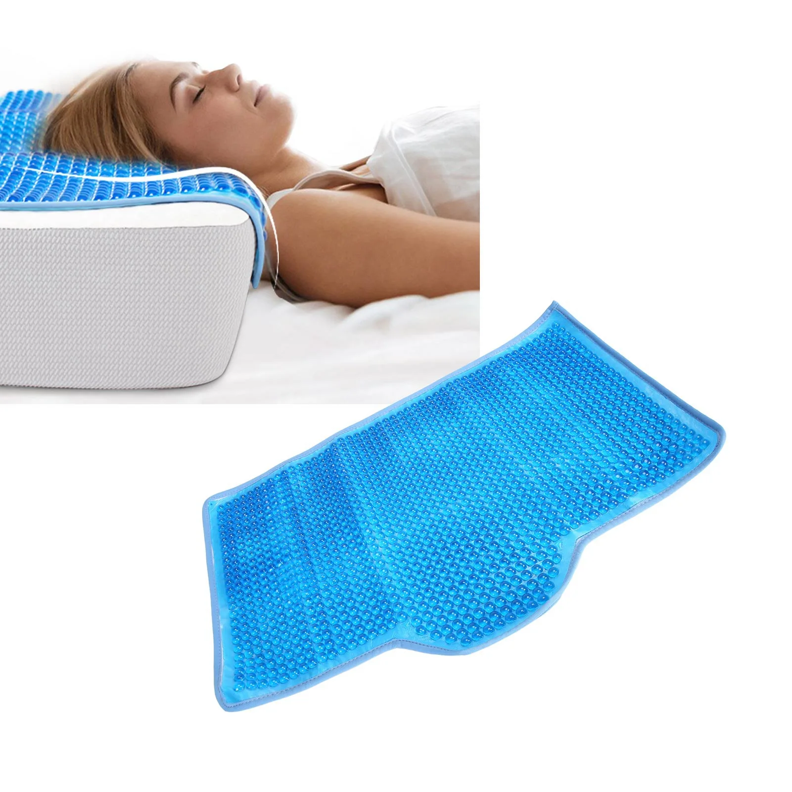 Breathable Cooling Gel Pillow Mat Reusable Sleeping Comfortable Aid Muscle Neck Relax Washable Beehive Gel Pillow Ice Pads Sleep