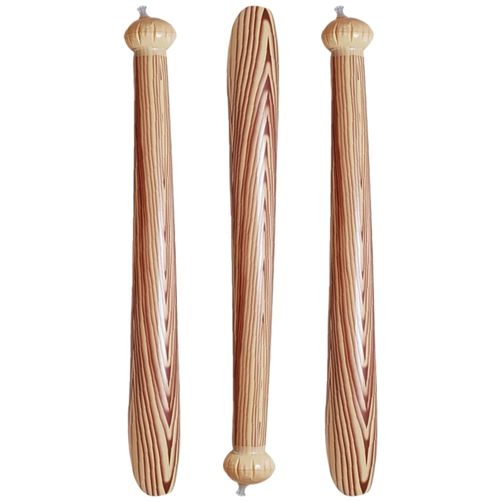 

3 Pcs Bat Inflatable Baseball Toddler Toys for Toddlers Infant Pvc Play Party Bats