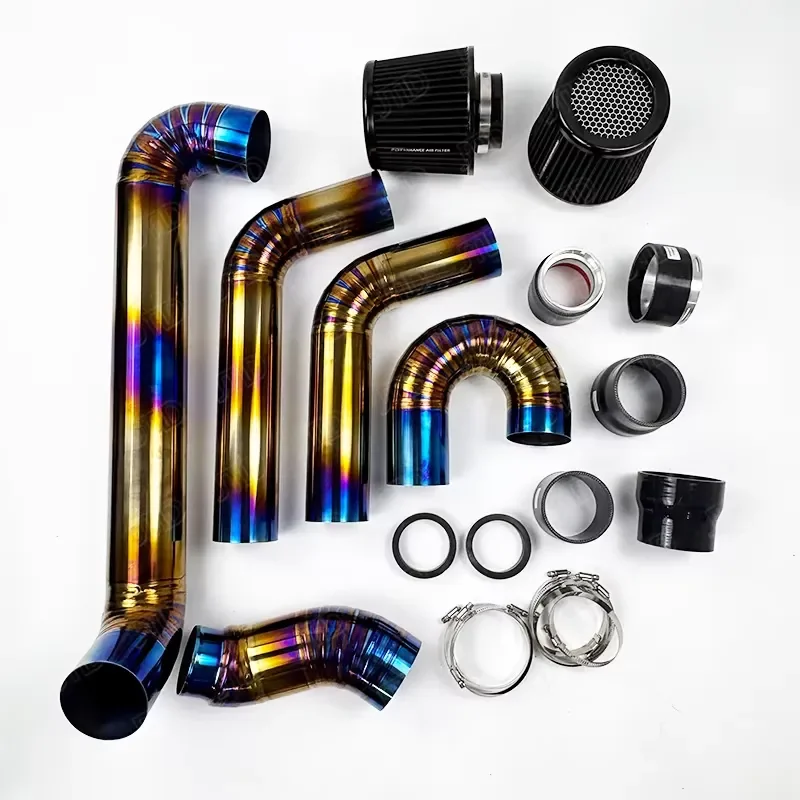 JTLD Titanium Alloy Burnt Gold Intake Pipe System for BMW for BMW S58 Engine G8X M3 M4 Intake Front Mount Pipes