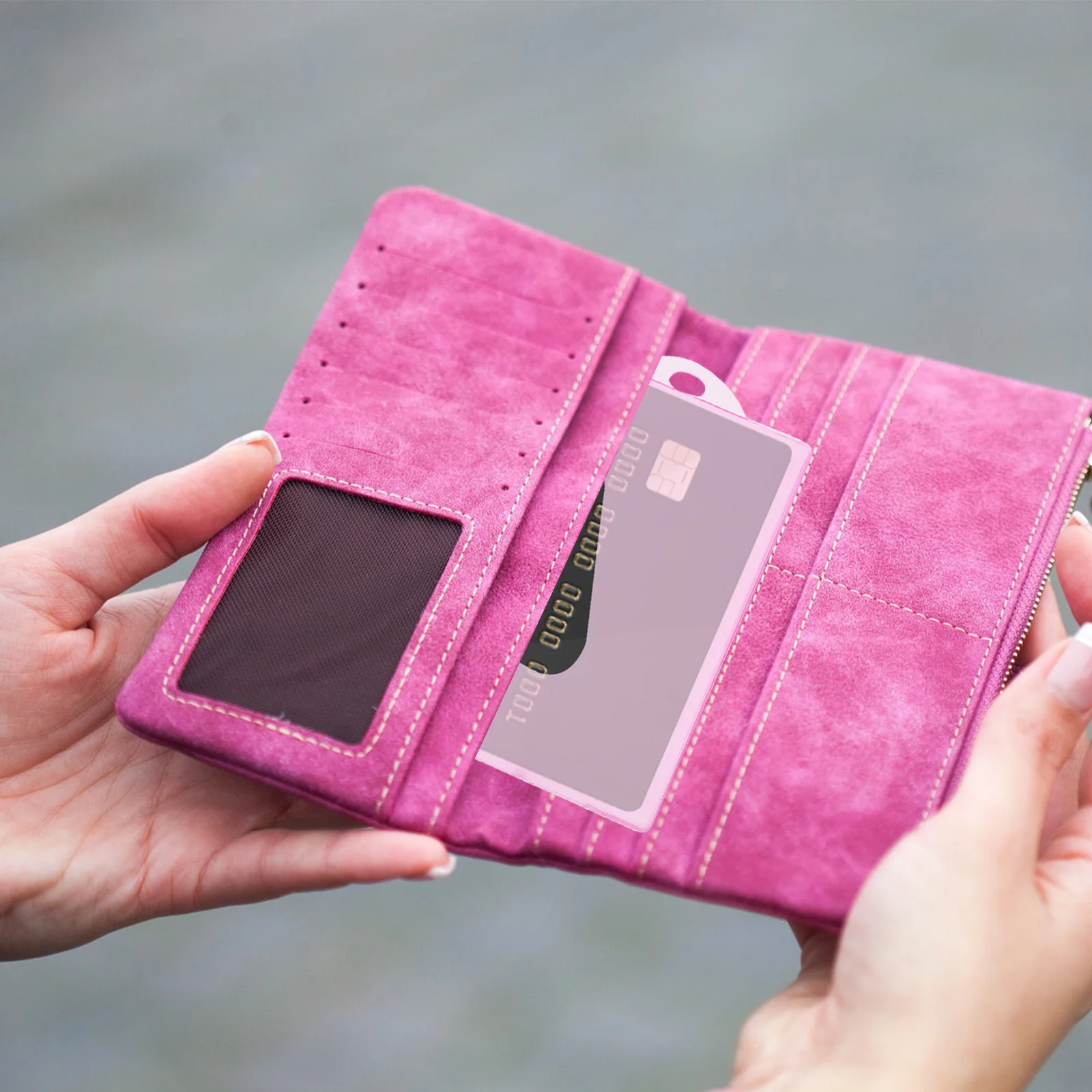 

40Pcs Plastic Id Badge Holder Compact Multipurpose Cards Protector for Work Id Bus Cards Name Tag Security Badge Holder