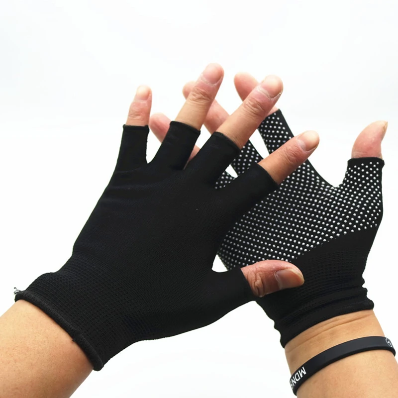 1 Pair MTB Bike Bicycle Gloves Nylon Cycling Gloves Breathable Anti-slip Outdoor Gym Sports Yoga Exercise Half Finger Gloves