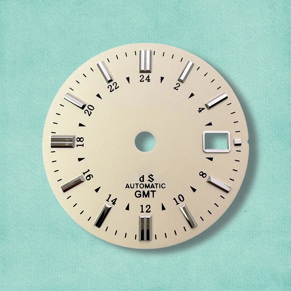 31mm GS Logo GMT Dial With Sun Pattern Grand S Dial Suitable For NH34/35/36 Movement High Quality Watch Accessories ﻿