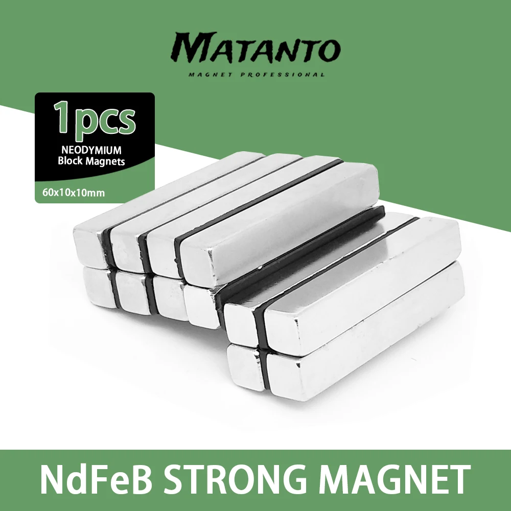 

1/2/5/10PCS 60x10x10mm Thick Sheet Powerful Strong Magnetic Magnets 60*10*10 Block Permanent N35 Magnet Neodymium Magnets