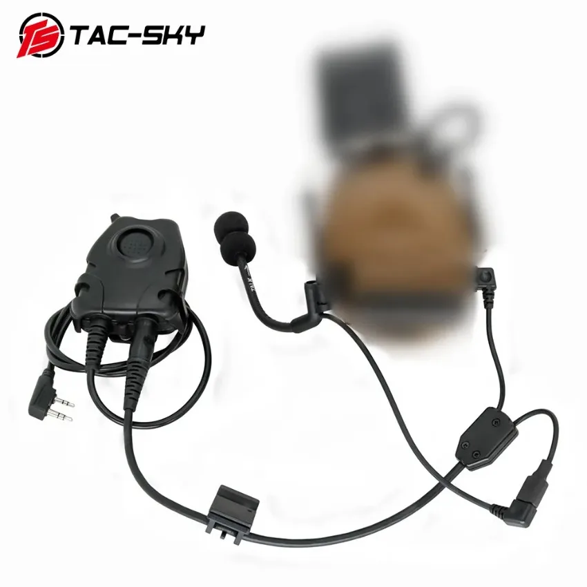 TS TAC-SKY Tactical Headset Accessory Outdoor Hunting Y Cable Set Compatible with U94 PTT for Pelto PTT and COMTA Microphone