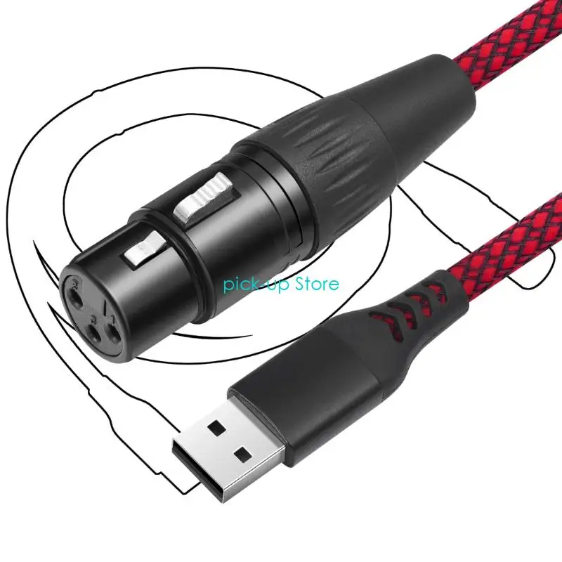 Q5WA 20Hz-20kHz Cable conversión USB 3pin Cable Cable Connectores Línea