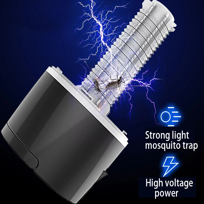 Lampada portatile per zanzare lampada elettrica per trappola per zanzare lampada per trappola per insetti muti Radiationles 4000mAh USB ricaricabile