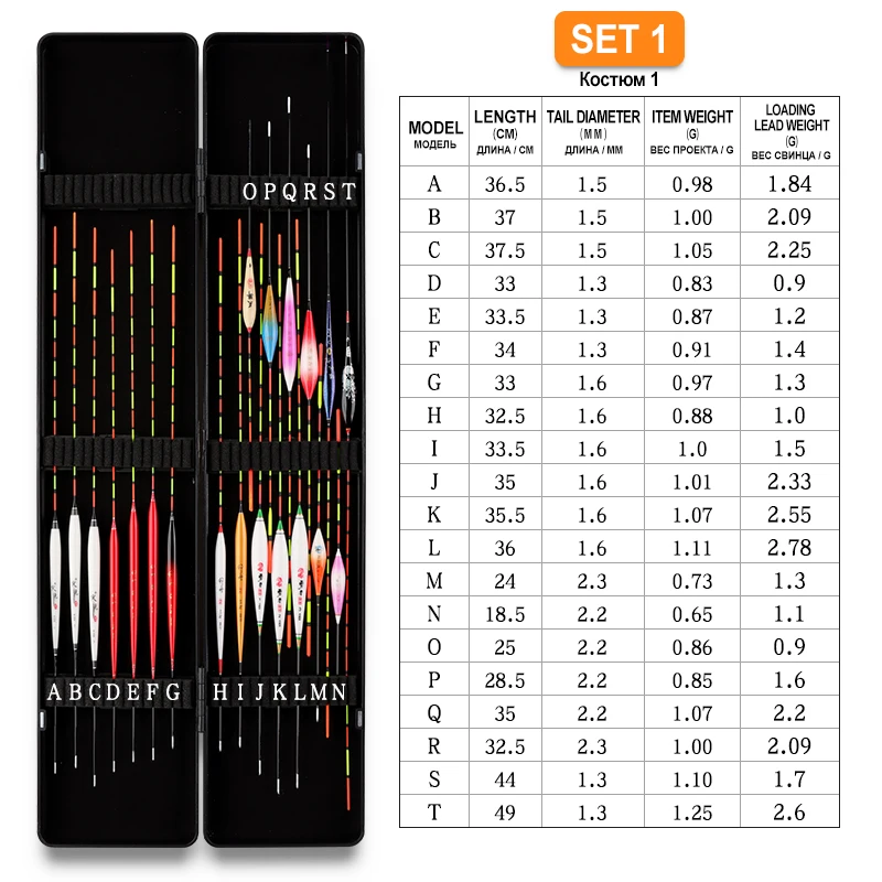 Flotadores Nano Compuestos con Estuche – Boyas para Pesca Vertical - imagen 2