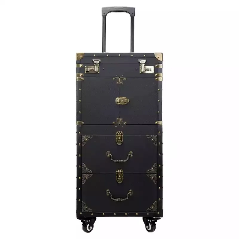 

Multi-layer Beauty Tattoo Salons Trolley Cosmetic Luggage Large Professional Hairdressing Trolley Suitcase Travel Makeup Toolbox