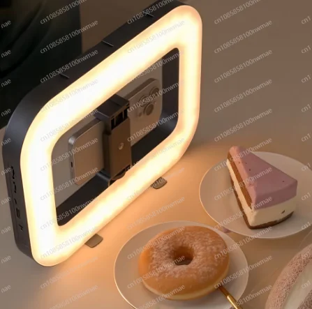 

New handheld ring portable mobile phone live broadcast special charging photography light desktop rabbit cage selfie light