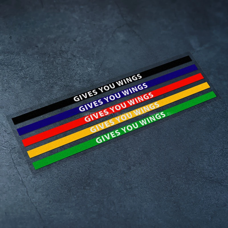 

Набор из 2 шт. водонепроницаемых виниловых наклеек в стиле "Дарует крылья", разноцветные, для декора автомобиля, мотоцикла, велосипеда, шлема