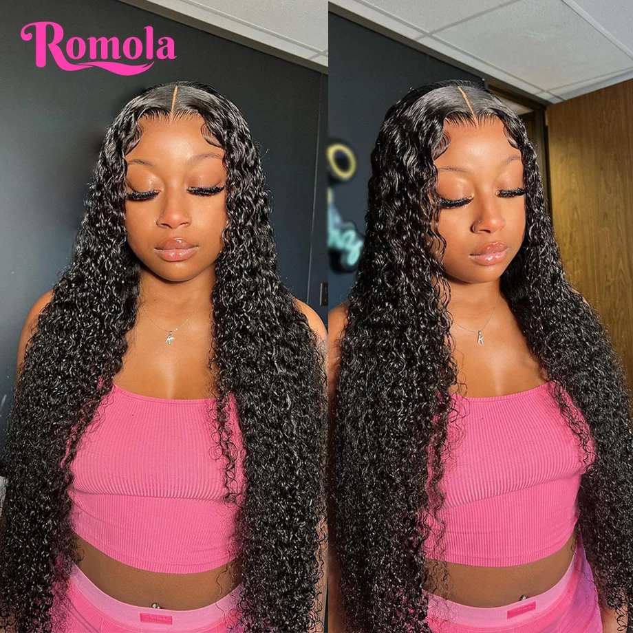 

Deep Wave Frontal Wig 13x6 Hd Lace Curly Lace Front Human Hair Wig 13x4 30 Inch Loose Water Wave Natural 5x5 Closure Wigs