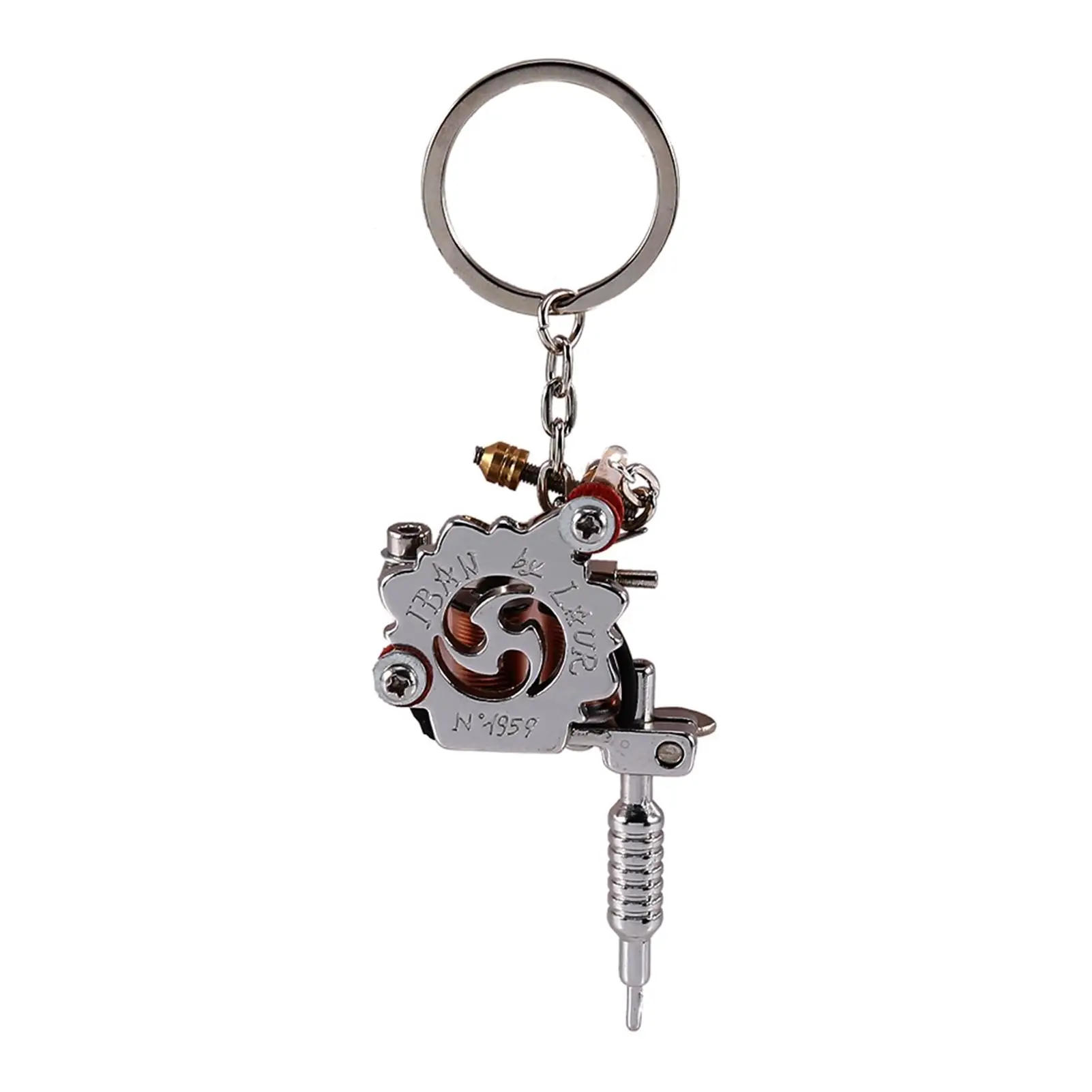 Mini Portable Tattoo Machine Keychain - Punk Style Key Holder Pendant Gift for men & Women, Craft Tools