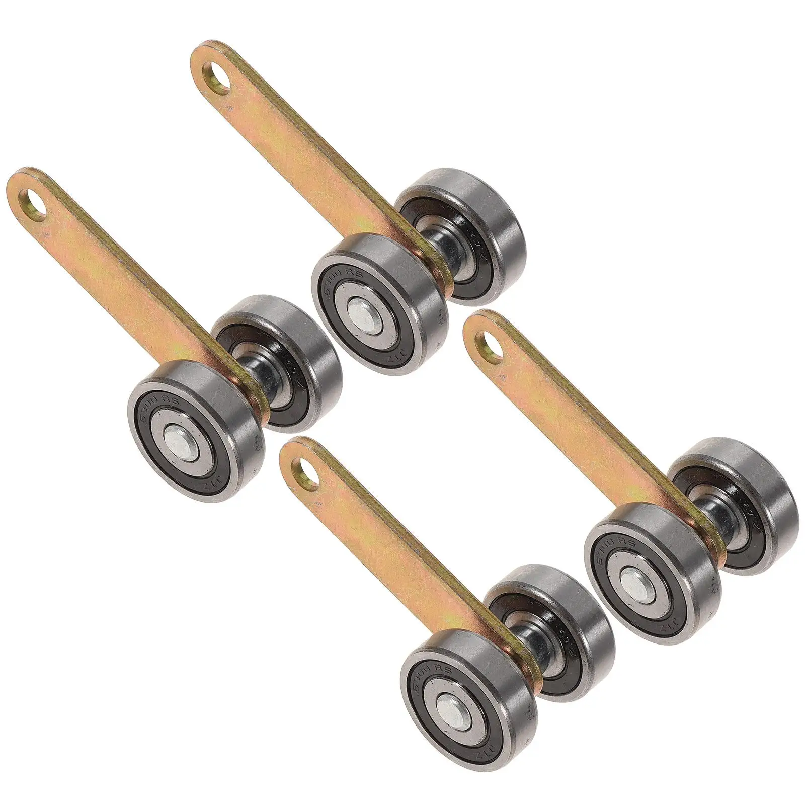 

4 Pcs Trolley Assembly Roller White 2 Wheel Heavy Duty Galvanized Iron Kitchen Door Sliding Smooth Noise Free Channel Cart