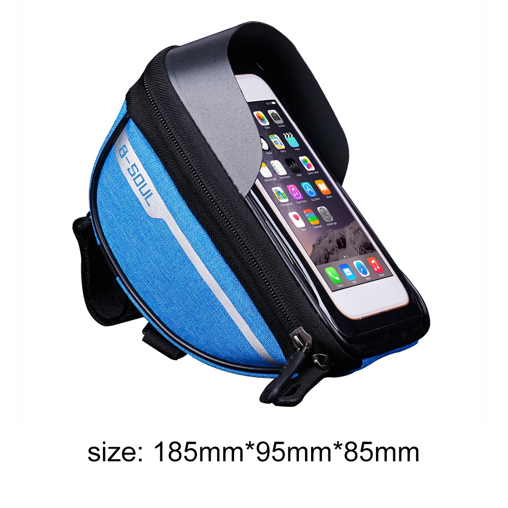 Bicycle Frame Front Top Tube Bike Bag Handlebar Cell Mobile Phone Bag Waterproof Touch Screen Phone Holder Cycling Accessories