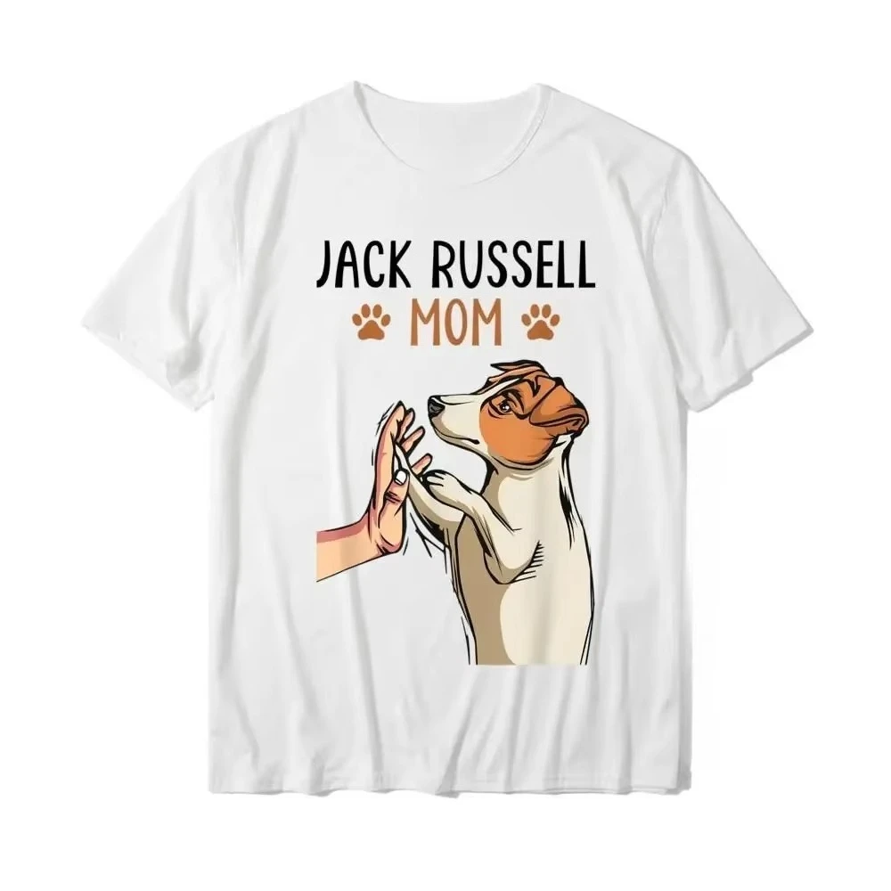 2026 New Jack Russell Terrier Mom Cute Dog Mama Printed Funny Women and Men T-Shirt Printed Tees Women Tshirts Graphi