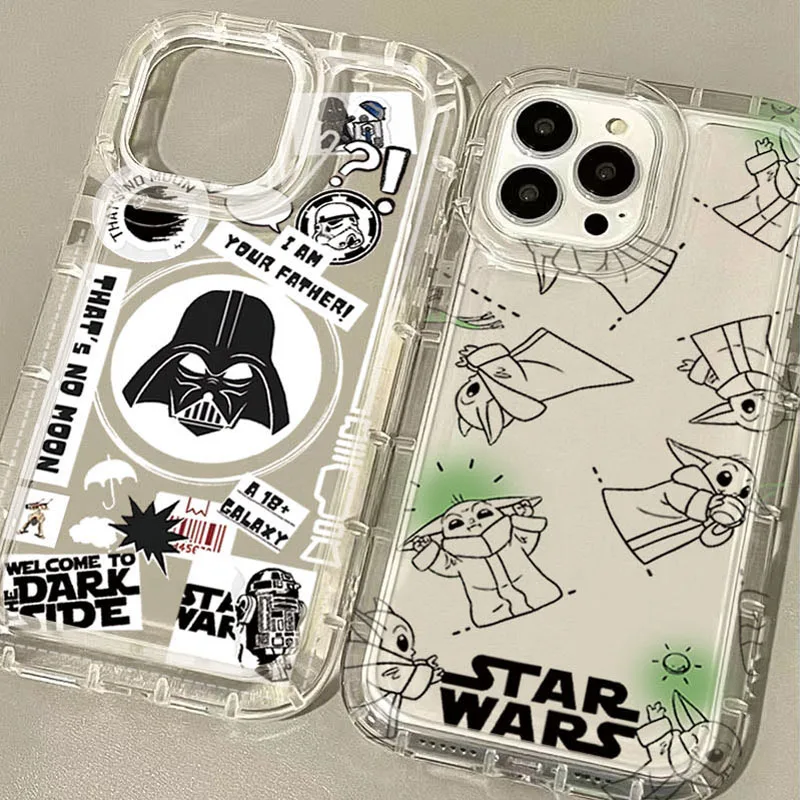 Cool Stars W-Wars Anime Case For iPhone 16 15 14 13 12 11 Pro Max XS X XR 8 7 Plus SE 2020 Shockproof Clear Silicone Back Cover