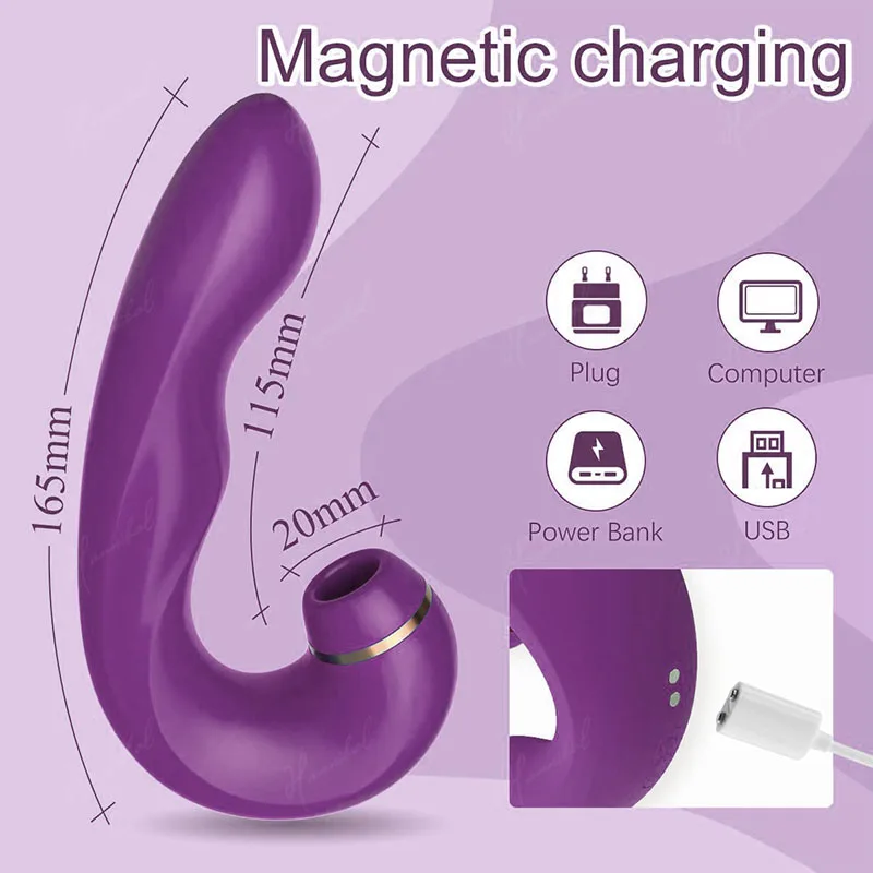 Hannibal Clitoral Licking G-Spot Vibrator 3 in 1 Clit Tongue Dildo Vaginal Vibrating Stimulator with 10 Modes Sex Toys for Women