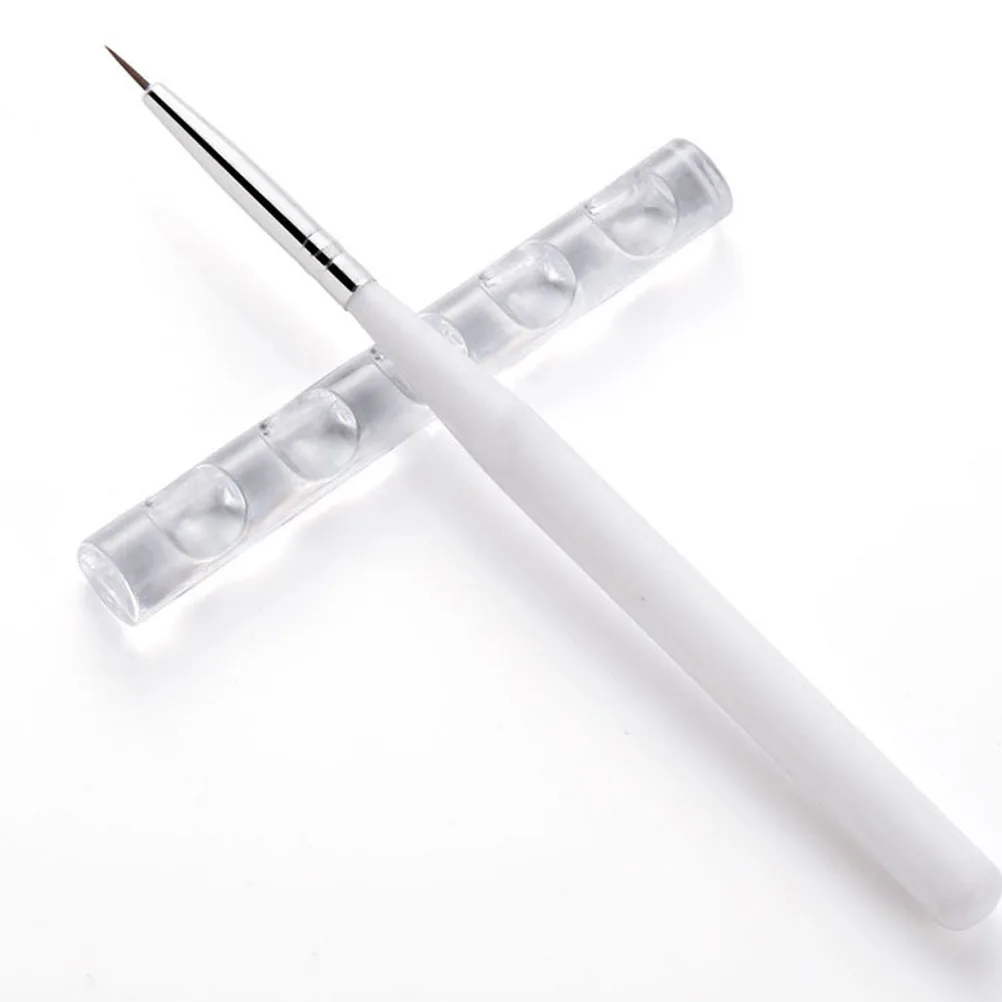 

4Pcs Penholder Nail Art Holder Durable Acrylic 5 Grooves Manicure Brush Stand Clear Display Salon Tools Storage Practical