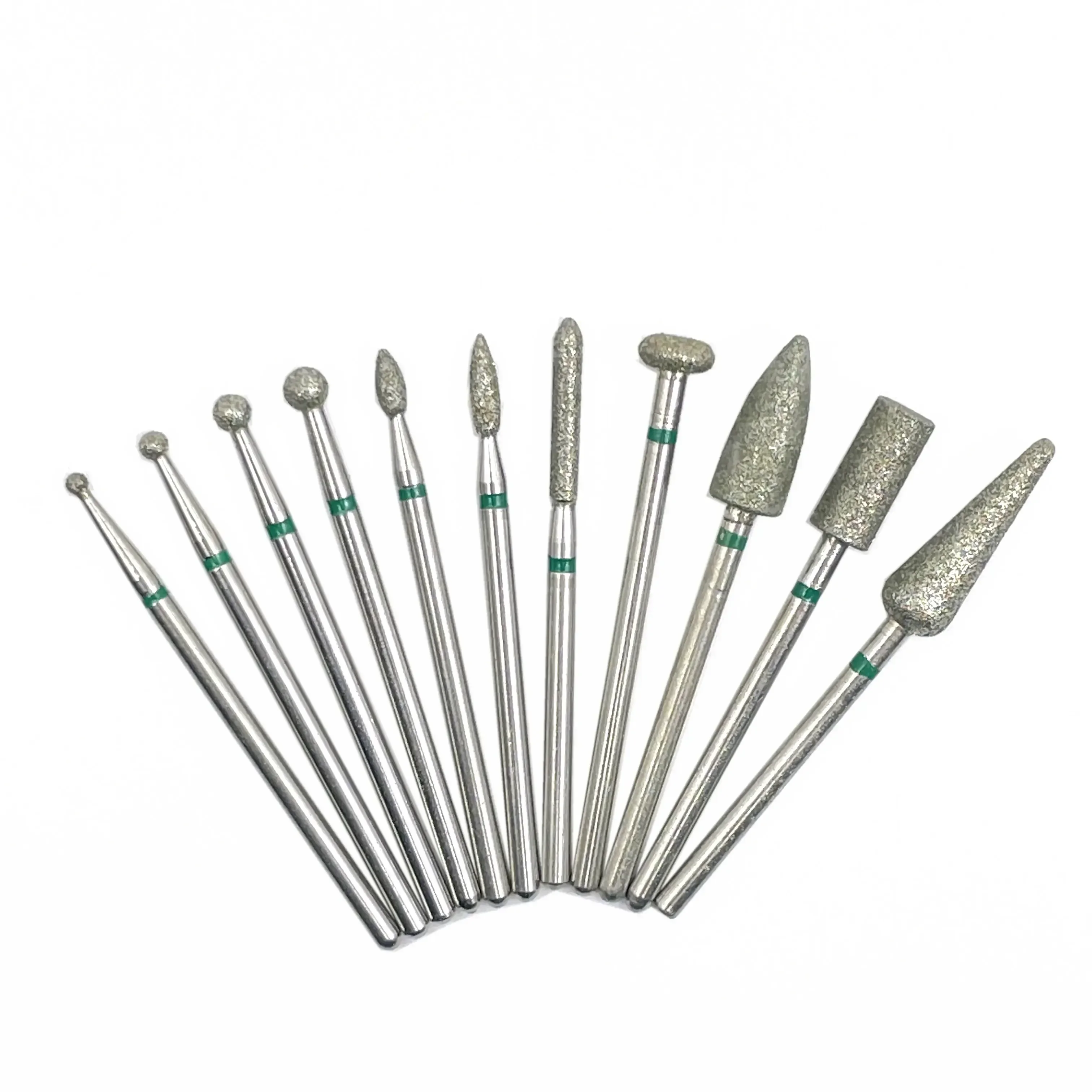 50pcs Diamond Nail Drill Bit Set of Milling Cutters for Manicure Diamond Bit Milling Cutter Nail Bits for Electric Drill Machine