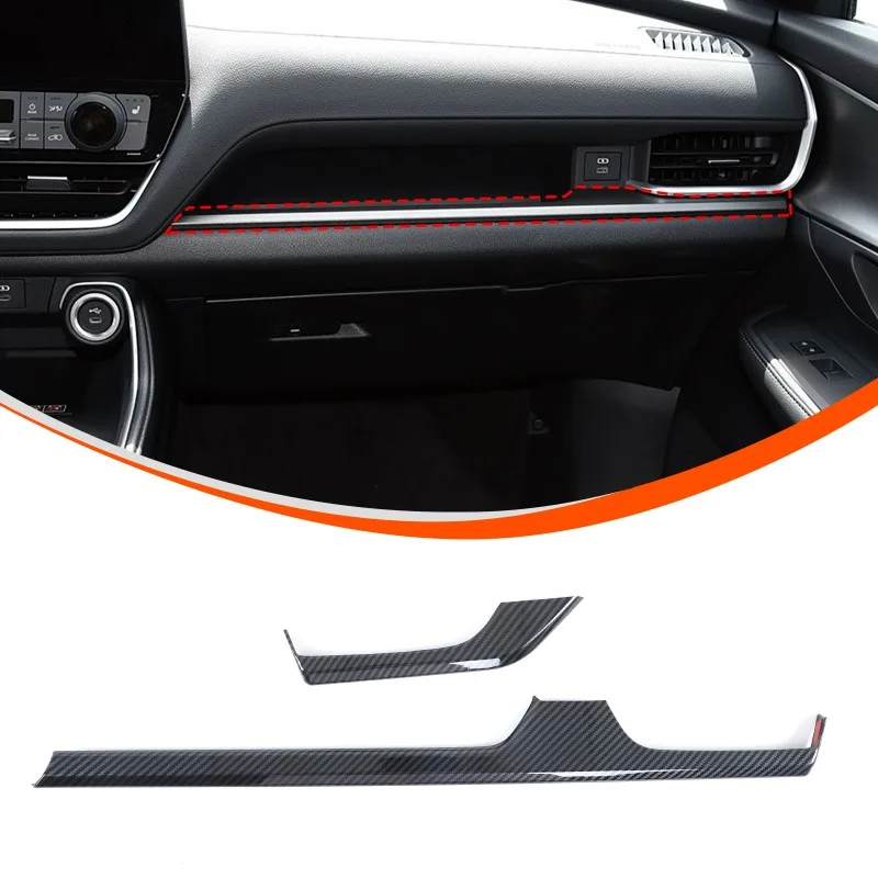 

2pcs ABS carbon fiber Center Console Panel Trim Cover Sticker For 2024+ Toyota Grand Highland Car Accessories