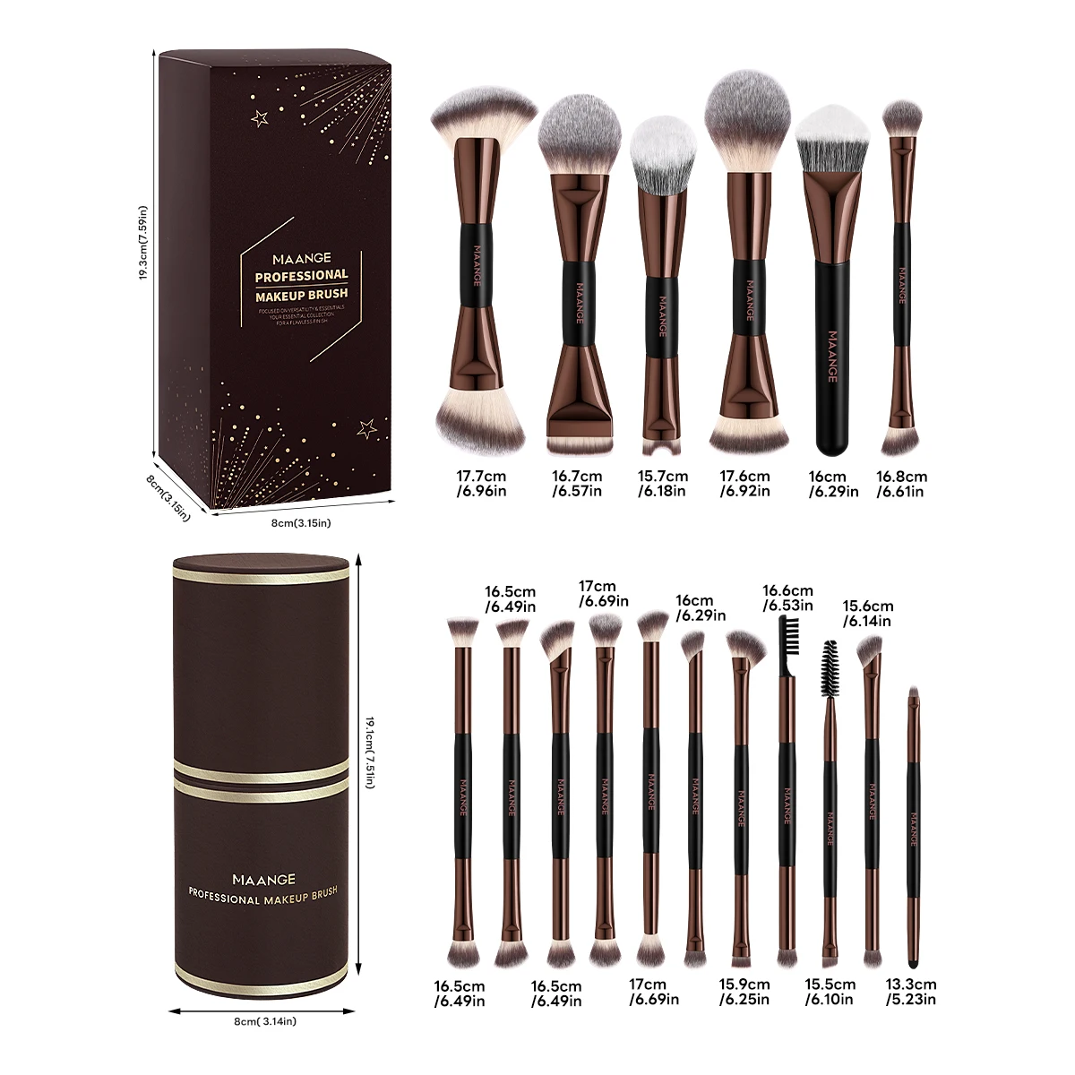 MAANGE Juego de 18 Brochas de  - Hair Care Gift Set reseña y precio