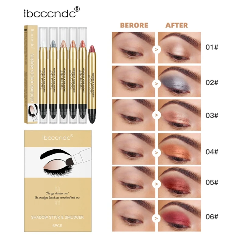 Ibcccndc 1 pz doppia testa colore opaco ombretto penna ombretto Stick occhi luminosi Make Up 2