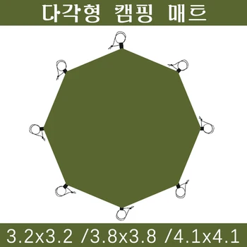 방수 캠핑 그라운드 시트, 대형 피크닉 매트, 3x3 텐트 그라운드 시트, 팔각형 발자국 육각형 큰 그라운드 천, 4x4