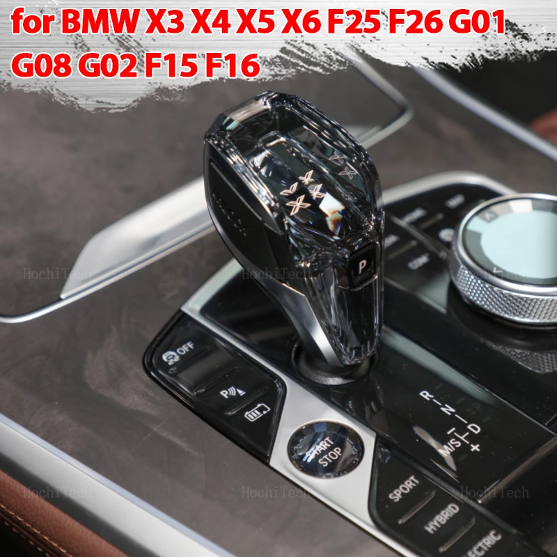 

LED Crystal Handles Gear Shift Knob Lever Stick Head For BMW X3 X4 X5 X6 F15 F16 F25 F26 G01 G08 G02