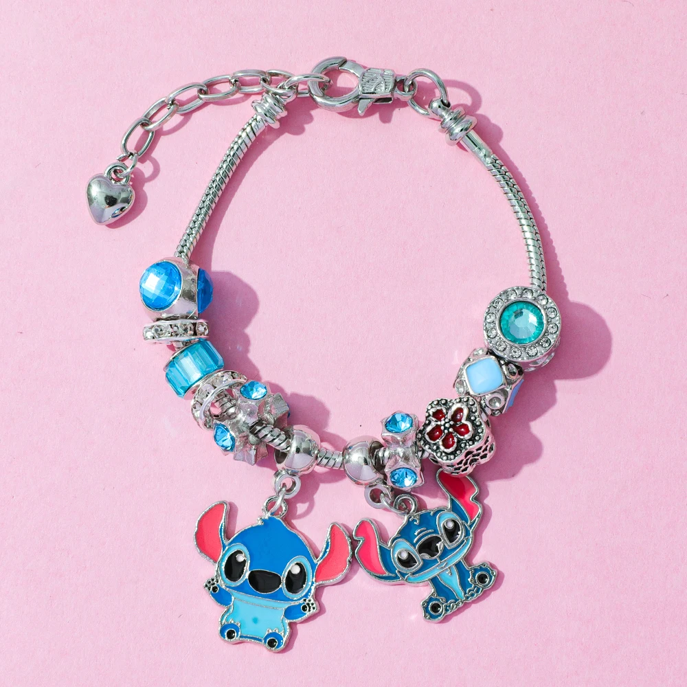 Caja ciega de Adviento con calendario de Lilo & Stitch de Disney, colgante de figura de Anime de punto DIY a la moda, juguete para regalo creativo para niñas