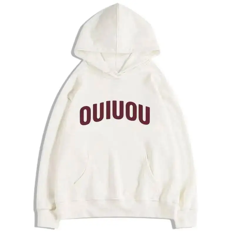 Unisexowa bluza z kapturem z polarową podszewką, wiosenna bluza z kapturem 2026, nowa damska bluza z kapturem, luźna bluza z długim rękawem, niszowa odzież wierzchnia.