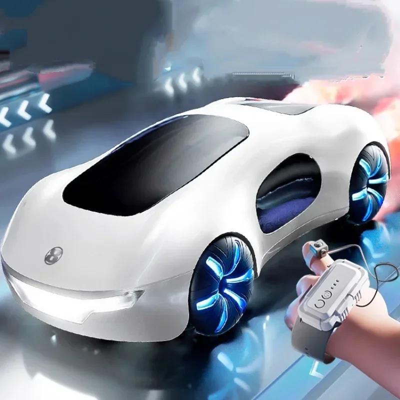 

2,4G 1/18 двойной пульт дистанционного управления для дрифта, высокоскоростной автомобиль с двойным распылением, вращение, датчик жестов, автомобиль с подсветкой, музыкальные детские игрушки, подарки