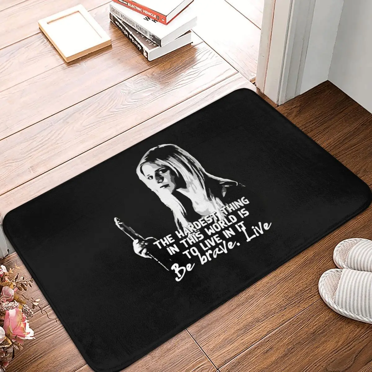 

Buffy the Vampire Slayer Bedroom Mat Dark Doormat Flannel Carpet Entrance Door Rug Home Decor