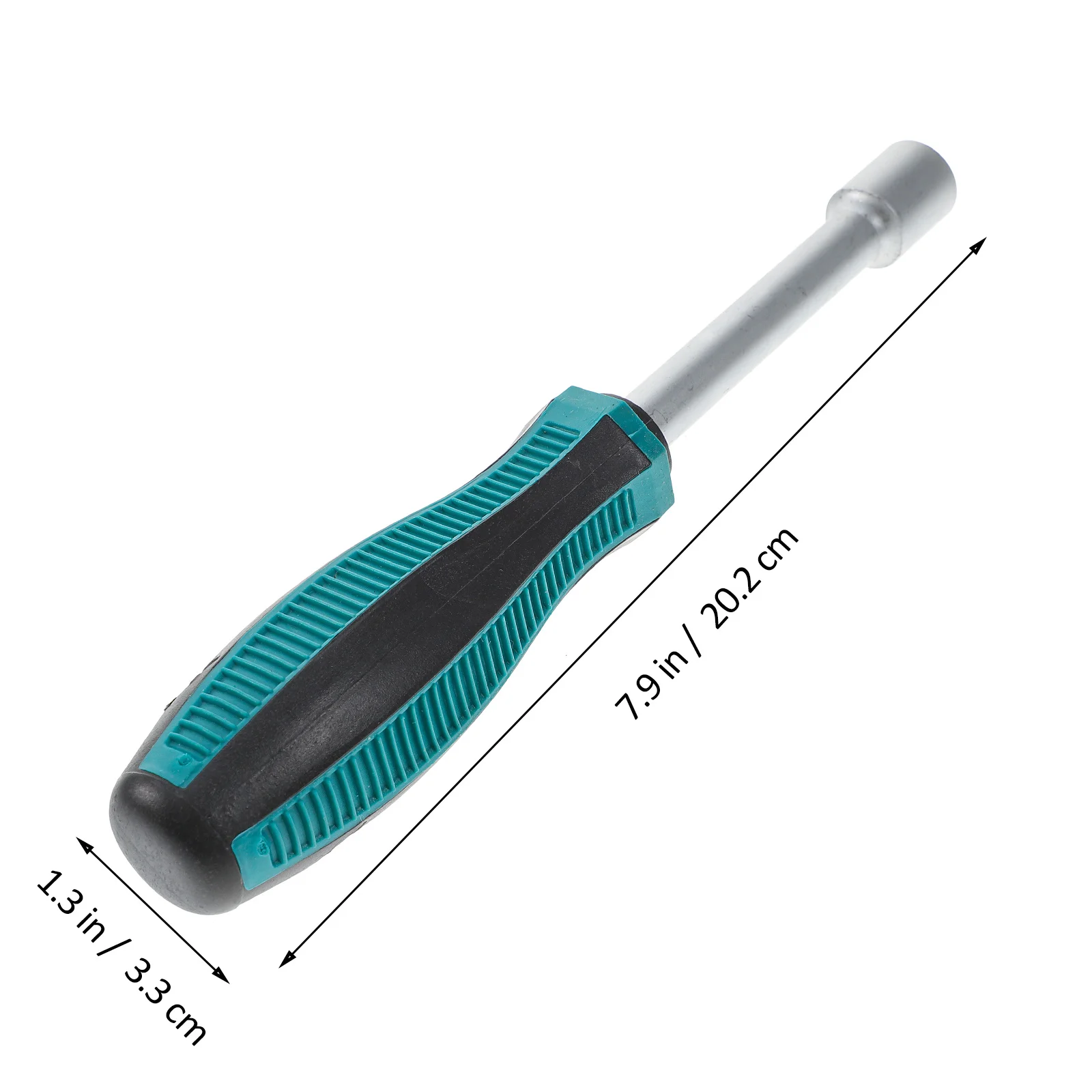 

1/2 Inch Nut Driver Socket Screwdriver With Hollow Shaft Metal Hand Tool For Circuit Board, Anti-Slip Rubber Handle, 45 Steel,