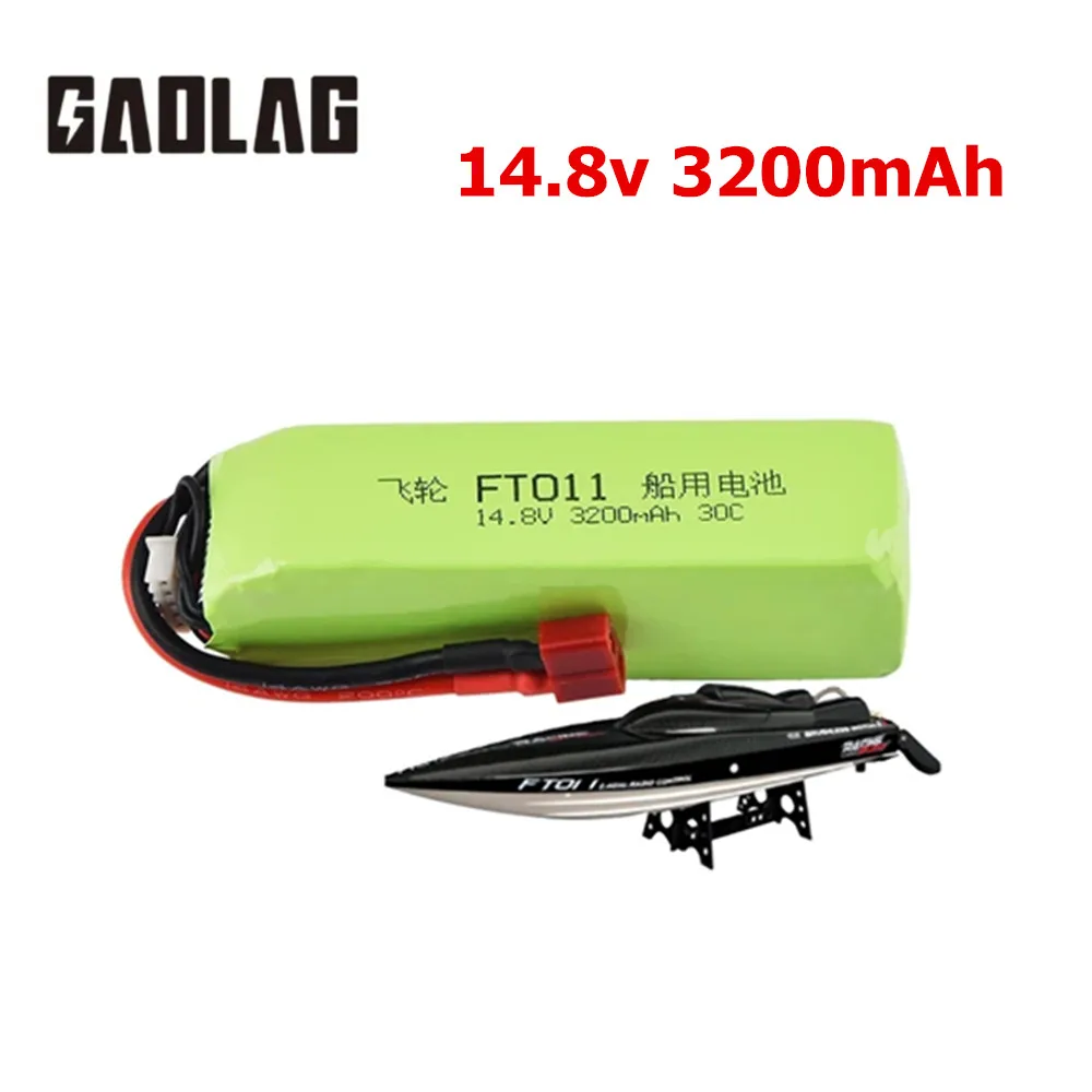 Upgrade 14.8V 3200mAh 4s 30C Lipo Battery For FT010 FT011 RC Boat Helicopter Airplanes Car Spare Part 14.8v Battery 1-5pcs